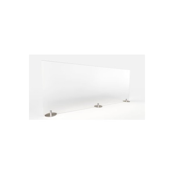 Ghent Desktop Protection Screen - Freestanding 48"W x 24"H, Frosted Thermoplastic DPSF2448-F - main